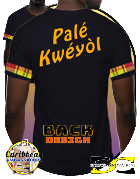 St Lucian Palé Kwéyol T Shirt (Print on front and Back)